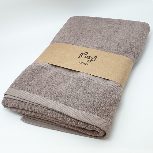 COZY ผ้าขนหนู รุ่น BQ007-BR ขนาด 70x140 ซม. สีน้ำตาล