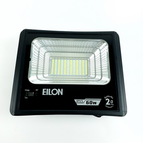 EILON โคมฟลัดไลท์โซลาร์เซลล์ 60W รุ่น HQ-60WTGD-TYN แสงเดย์ไลท์