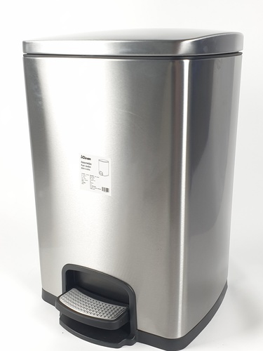 ICLEAN ถังขยะขาเหยียบ 20 ลิตร ขนาด 27x2.5x47.5 ซม. รุ่น EED013-430SL สีเงิน