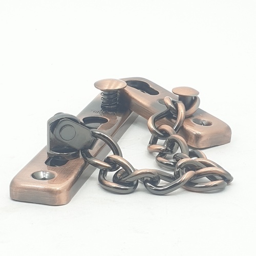 กลอนโซ่ประตูสแตนเลส รุ่น  PQS-JY2012 สีทองแดงรมดำ TORSTEN