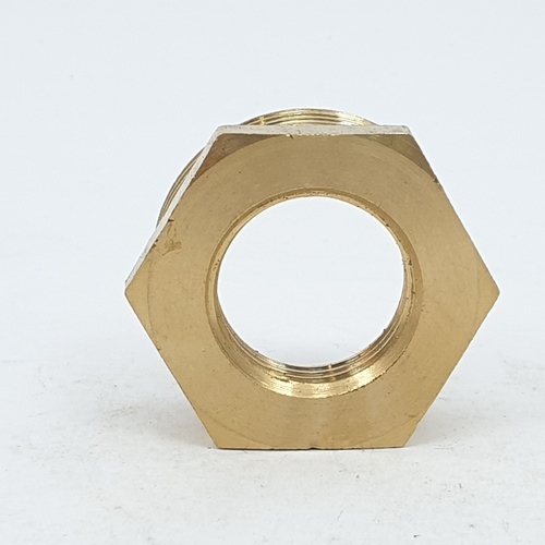 GROSNA ข้อต่อตรงลดทองเหลือง ผม. 1x1/2 ชุปโครเมี่ยม รุ่น YF-5018