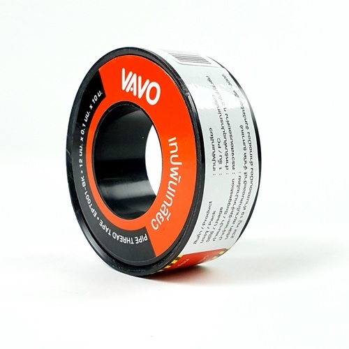 VAVO เทปพันเกลียว 12มม.x0.1มม.x10ม. รุ่น EPT001-BK สีขาว