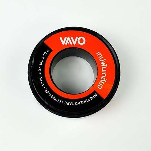 VAVO เทปพันเกลียว 12มม.x0.1มม.x10ม. รุ่น EPT001-BK สีขาว