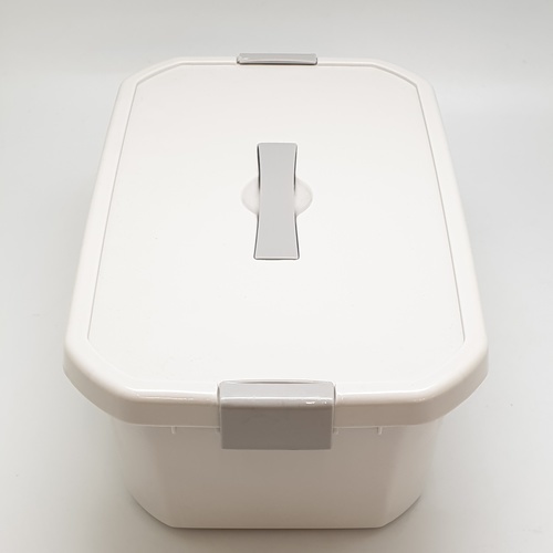 กล่องเก็บของพลาสติกมีฝาปิด  SGY043 ขนาด 18x28x11ซม.สีเทา