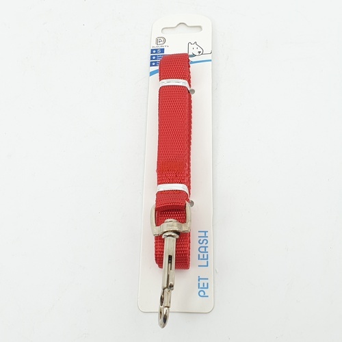 สายจูงสัตว์เลี้ยง รุ่น PT018S ไซส์  S ขนาด 1.5x120x0.2ซม. สีแดง DUDUPETS