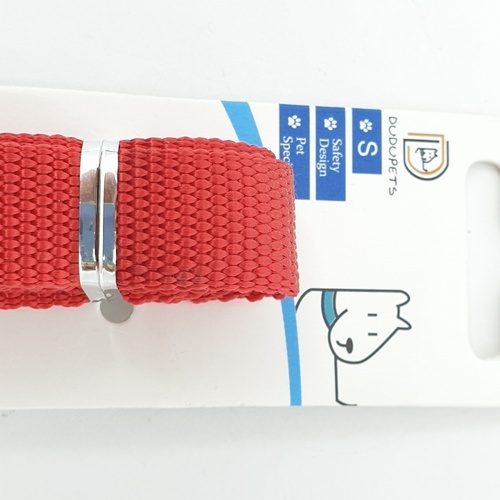 สายจูงสัตว์เลี้ยง รุ่น PT018S ไซส์  S ขนาด 1.5x120x0.2ซม. สีแดง DUDUPETS