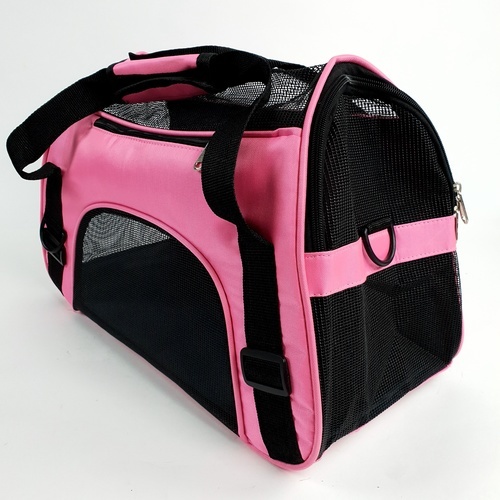 กระเป๋าใส่สัตว์เลี้ยงแบบพกพา รุ่น PTC001S ไซส์ S  ขนาด 30x43x20ซม. สีชมพู DUDUPETS