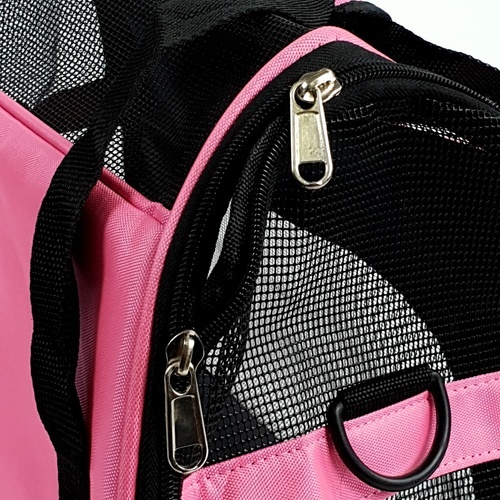 กระเป๋าใส่สัตว์เลี้ยงแบบพกพา รุ่น PTC001S ไซส์ S  ขนาด 30x43x20ซม. สีชมพู DUDUPETS