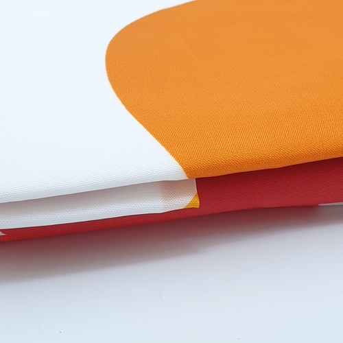 Primo ม่านห้องน้ำโพลีเอสเตอร์ ลายกราฟฟิก รุ่น DDDF03 ขนาด 180×180 ซม. สีส้ม