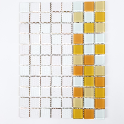 Marbella โมเสคแก้ว 30x30x0.4 ซม. ซิลลี่ G0306BL เหลือง