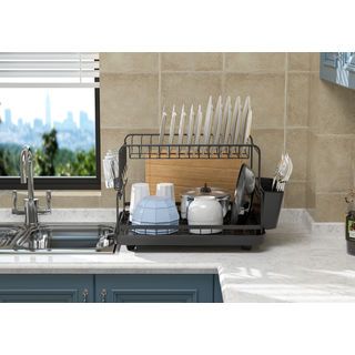 CLOSE ตะแกรงคว่ำจาน ขนาด 26.8x44.3x33 ซม. DEVIN สีดำ