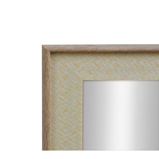 Nice กระจกมีกรอบทรงเหลี่ยม (PS) รุ่น อาคิตะ ขนาด 40x60 ซม. สีน้ำตาล 