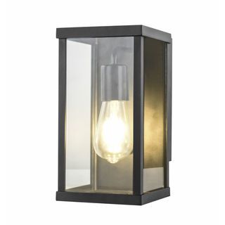 EILON โคมไฟติดผนัง Classic ทรงสี่เหลี่ยม ขั้ว E27 ขนาด 20x15x27cm IP65 รุ่น Maemi MV236W(S) สีดำ