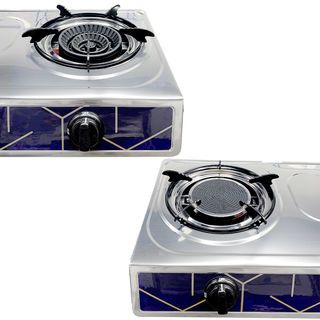 CROWN เตาแก๊สตั้งโต๊ะหน้าสเตนเลส 2 หัวเตาผสม รุ่น ROLANDA