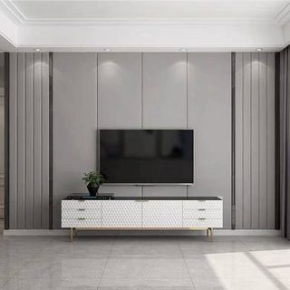 GREAT WOOD แผ่นตกแต่งผนังและฝ้าPVC GPPVC3.7-3 400*8*2900มม. สีเทา