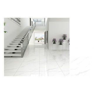 Marbella กระเบื้องพอร์ซเลน 80x80 ซม. คาราร่า-ไวท์  Random (Glossy) LW61 (3 pcs)