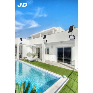 JD โคมไฟสปอร์ตไลท์โซลาร์เซลล์ 20W พร้อมรีโมท รุ่นJTGD-8820W+รีโมท IP65 แสงวอร์มไวท์ 