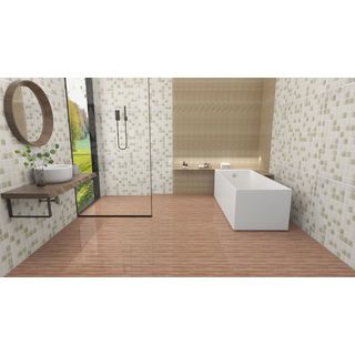 Marbella กระเบื้องเซรามิคปูพื้น 16x16 นิ้ว รุ่น  เนเจอร์วูท  HX42 Gloss Flat (12P)