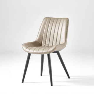 (1/2)PULITO เก้าอี้รับประทานอาหาร รุ่น CHUCK-02 ขนาด 55.5x62x82 ซม. สีน้ำตาลอ่อน