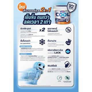 Beger สีน้ำผสมรองพื้นในตัว เบเยอร์คูล 2in1 ภายใน ด้าน 1GL เบส D