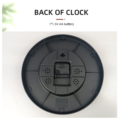 COZY นาฬิกาแขวนทรงกลม รุ่น ADAMUS-BK ขนาด 30x30x4.5ซม. สีดำ