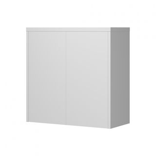 SMITH  ตู้เก็บเอกสารแบบกระจกบานเลื่อน  รุ่น Artie ขนาด 40x90x90ซม. สีขาว-แดง