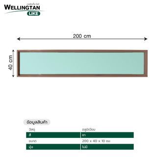 WELLINGTAN (LIKE) ช่องแสงอะลูมิเนียม 200 x 40 ซม. สีชา