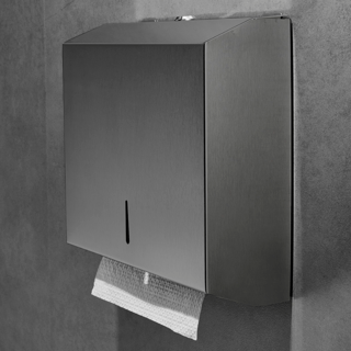 Verno กล่องใส่กระดาษชำระสแตนเลส 304 ทรงเหลี่ยม รุ่น Mabel-G ขนาด 26x28.5x10 ซม. สีเทากันเมทัล