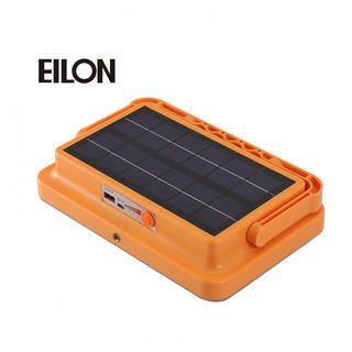 EILON สปอร์ตไลท์โซล่าร์เซลล์แบบพกพา พับได้ 100W รุ่น ESTD-100W-QB3065 แสง3สี+มีไฟสีแดงและน้ำเงิน