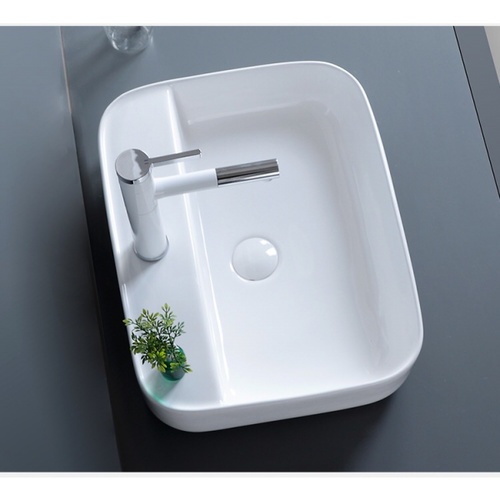 Verno อ่างล้างหน้าวางบนเคาน์เตอร์ก๊อกบนอ่าง ขนาด 50x40x14 ซม. รุ่น เวนิส 9027