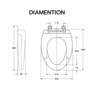 Verno ฝารองนั่งโถสุขภัณฑ์ V shape Soft close รุ่น 628 629