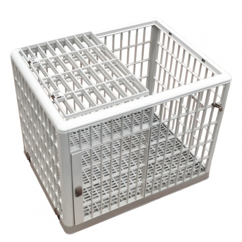 DUDUPETS กรงสัตว์เลี้ยงพลาสติก รุ่น KETAK-S ขนาด 65.7x50.8x56 ซม. สีเบจ