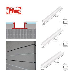 MAC เซาะร่อง  PVC 10 มม. x 2 ม. รุ่น JGP010 สีขาว