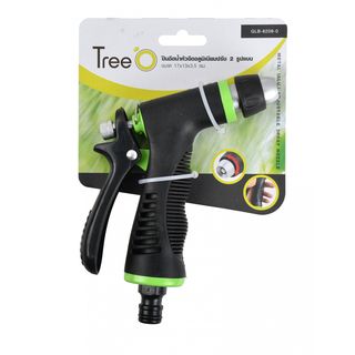 Tree O ปืนฉีดน้ำหัวฉีดอลูมิเนียมปรับ2รูปแบบ รุ่นGLB-8208-0 สีเขียวดำ