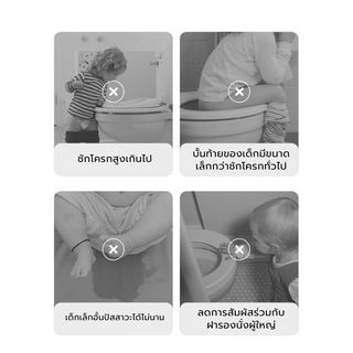 Primo Kids ฝารองนั่งเด็กแบบมีบันได รุ่น CT04W สีเทา-ขาว 