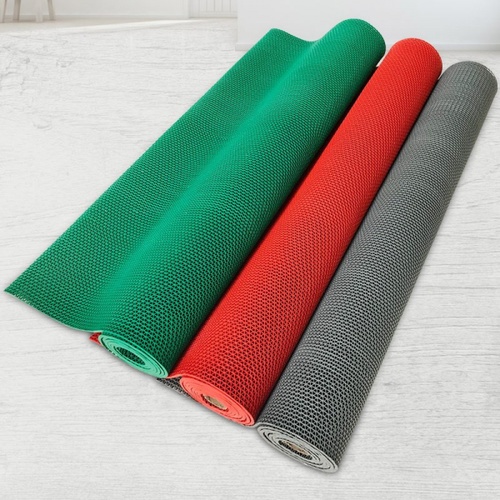 GRAFFE พรมกันลื่นพีวีซี FMS7000–615GR ขนาด 60x150ซม. หนา 0.45ซม. สีเทา