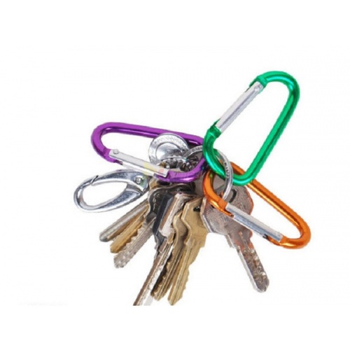 HUMMER คาราบิเนอร์อลูมิเนียมทรงลูกแพร์ รุ่น BT-249A 8*80 มม. สีเหลือง