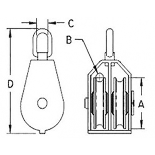 HUMMER รอกคู่ รุ่น BT-0176 1/-1/4