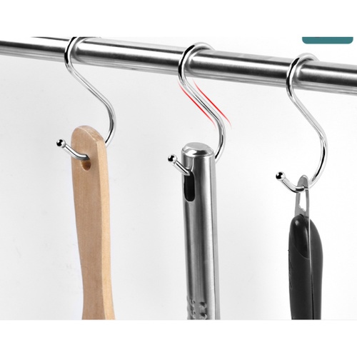 HUMMER ตะขอสเตนเลสรูปตัวเอส รุ่น BT-90 6 มม. สีเงิน