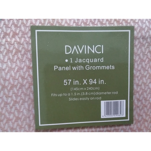 Davinci ผ้าม่านประตู ขนาด 145x240ซม. A70095 สีแดง-งาช้าง