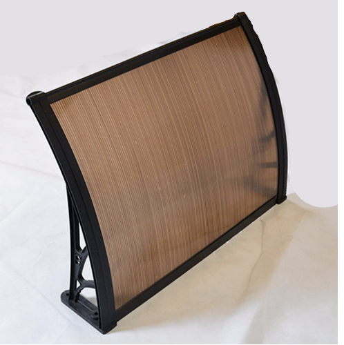 WELLINGTAN ชุดกันสาดโพลีคาร์บอเนต NWT10-1 ขนาด 100x150 ซม. 6มม. สีชา