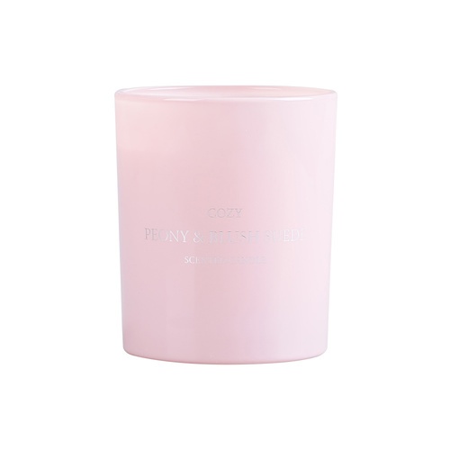 COZY เทียนหอม Peony & Blush Suede  8.2x9.8 ซม. สีชมพู
