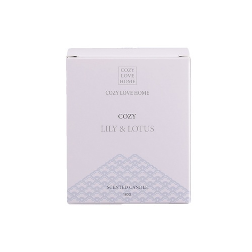COZY เทียนหอม Lily & Lotus 8.2x9.8 ซม. สีม่วง