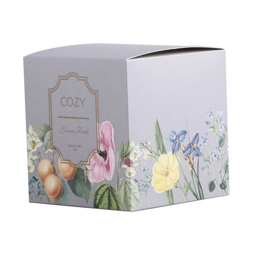 COZY เทียนหอม Linen Fresh-GR 10x11 ซม. สีเทา