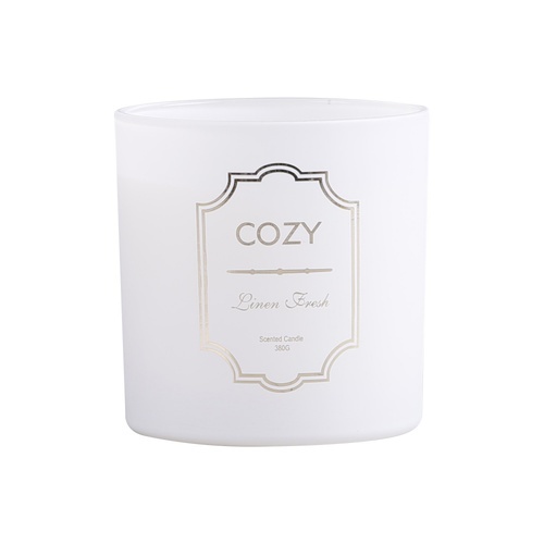 COZY เทียนหอม Linen Fresh-WH 10x11 ซม. สีขาว