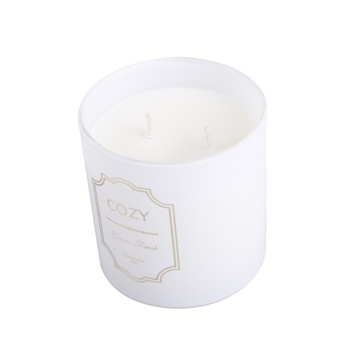 COZY เทียนหอม Linen Fresh-WH 10x11 ซม. สีขาว