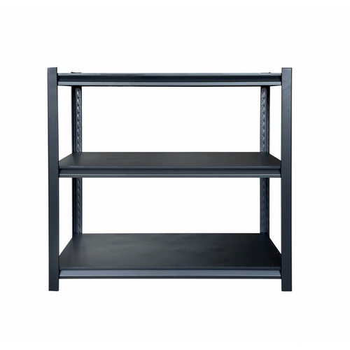 HUMMER ชั้นวางของอเนกประสงค์พื้นเหล็ก 3 ชั้น รุ่น SRFS-90BK ขนาด 90x40x90ซม. สีดำทราย