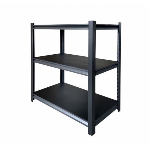 HUMMER ชั้นวางของอเนกประสงค์พื้นเหล็ก 3 ชั้น รุ่น SRFS-90BK ขนาด 90x40x90ซม. สีดำทราย