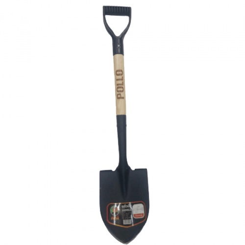 POLLO พลั่วขุดด้ามไม้เล็ก 15x21x76ซม. รุ่น S518-12 สีดำ
