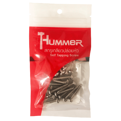 HUMMER สกรูเกลียวปล่อยหัว P-HM810 ขนาด 8X1 (25ตัว/แพ็ค)
